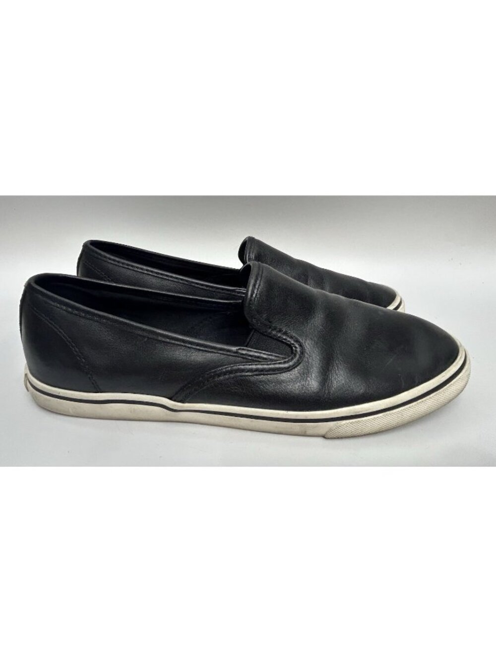 Lauren Ralph Lauren Janis Slip On Sneakers Black Loafers Womens Size 9B Preppy